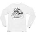 Vintage Retro Coffee Books & Cat Naps Unisex Long Sleeve T-Shirt