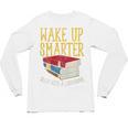 Wake Up Smarter Librarian Book Stack Premium Tri-Blend Unisex Long Sleeve T-Shirt