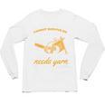 Woman Survives On Books Yarn Knitting Crochet Premium Tri-Blend Unisex Long Sleeve T-Shirt