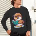 Adorable Book Lover Mallard Duck With Reading Glasses Cute Unisex Long Sleeve T-Shirt Adorable Book Lover Mallard Duck With Reading Glasses Cute Unisex Long Sleeve T-Shirt