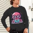 Adorable Book Lover Octopus With Reading Glasses Cute Unisex Long Sleeve T-Shirt
