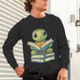 Adorable Turtle Reading Books Unisex Long Sleeve T-Shirt