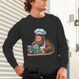Bigfoot Reading a Cookbook Unisex Long Sleeve T-Shirt Bigfoot Reading a Cookbook Unisex Long Sleeve T-Shirt