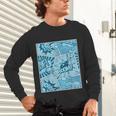 Blue Comic Book Blue Graphic Unisex Long Sleeve T-Shirt