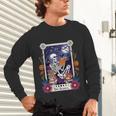 Book Lover Tarot Card The Reader Mystic Skeleton Unisex Long Sleeve T-Shirt