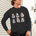 Book Lover Teacher Snowman Reading Books Christmas Winter Unisex Long Sleeve T-Shirt