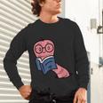 Book Worm Pun Read Reading Librarian America Men Women Kids Unisex Long Sleeve T-Shirt