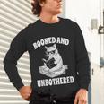 Booked And Unbothered Cat Reading Book Lovers Unisex Long Sleeve T-Shirt Booked And Unbothered Cat Reading Book Lovers Unisex Long Sleeve T-Shirt
