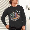 Books And Coffee Book Lover Bookish Green Book Theme Reading Unisex Long Sleeve T-Shirt Books And Coffee Book Lover Bookish Green Book Theme Reading Unisex Long Sleeve T-Shirt