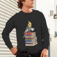Bookworm Cockatiel Bird Reading Books Drinking Coffee Lover Unisex Long Sleeve T-Shirt Bookworm Cockatiel Bird Reading Books Drinking Coffee Lover Unisex Long Sleeve T-Shirt