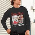 Born To Read Forced To Work Santa Christmas Book Lover Retro Unisex Long Sleeve T-Shirt