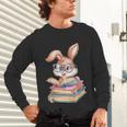 Bunny Rabbit Reading Books Rabbit Books Bunny Reader Unisex Long Sleeve T-Shirt Bunny Rabbit Reading Books Rabbit Books Bunny Reader Unisex Long Sleeve T-Shirt