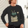 Cat Reading Book Unisex Long Sleeve T-Shirt