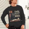 Cats And Books Book & Cat Lover Easily Distracted By Unisex Long Sleeve T-Shirt
