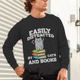 Cats And Books Read Reading Librarian Book Across America Unisex Long Sleeve T-Shirt