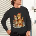 Cats Reading Books Christmas Tree Unisex Long Sleeve T-Shirt