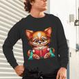 Chihuahua Reading a Book Dog Unisex Long Sleeve T-Shirt Chihuahua Reading a Book Dog Unisex Long Sleeve T-Shirt