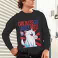 Childless Cat Ladies Vote Kamala Harris Cute Comic Book Cat Unisex Long Sleeve T-Shirt