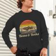 Coffee Beans & Books Retro Bookworm Librarian Unisex Long Sleeve T-Shirt