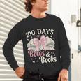 Coquette 100 Days Of Bows Books Reading 100th Day Of School Unisex Long Sleeve T-Shirt Coquette 100 Days Of Bows Books Reading 100th Day Of School Unisex Long Sleeve T-Shirt