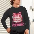 Coquette Bow All Booked For Valentine Book Lover Bookish Unisex Long Sleeve T-Shirt