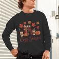 Cozy Season Autumn Leaves Books Pumpkins Fall Halloween Unisex Long Sleeve T-Shirt