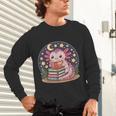 Cute Axolotl Reading Books Cozy Night Aesthetic Unisex Long Sleeve T-Shirt Cute Axolotl Reading Books Cozy Night Aesthetic Unisex Long Sleeve T-Shirt