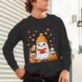 Cute Beanie Ghost Bookworm Cozy Book Reading Halloween Unisex Long Sleeve T-Shirt Cute Beanie Ghost Bookworm Cozy Book Reading Halloween Unisex Long Sleeve T-Shirt
