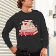 Cute Books And Coffee Crochet Valentines Day Tee For Couples Unisex Long Sleeve T-Shirt