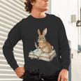 Cute Bunny Reading Book Glasses Bookworm Unisex Long Sleeve T-Shirt