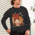 Cute Christmas Books Gingerbread Xmas Book Lover Teacher Unisex Long Sleeve T-Shirt
