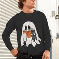 Cute Ghost Cat Reading Book Spooky Season Halloween Costume Unisex Long Sleeve T-Shirt Cute Ghost Cat Reading Book Spooky Season Halloween Costume Unisex Long Sleeve T-Shirt
