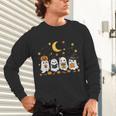 Cute Ghost Drinking Coffee Halloween Fall Ghost Book Reading Unisex Long Sleeve T-Shirt Cute Ghost Drinking Coffee Halloween Fall Ghost Book Reading Unisex Long Sleeve T-Shirt