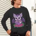 Cute Pastel Goth Bat Reading Book Unisex Long Sleeve T-Shirt Cute Pastel Goth Bat Reading Book Unisex Long Sleeve T-Shirt
