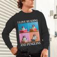 Cute Penguin Reading Book School Librarian Teacher Student Unisex Long Sleeve T-Shirt