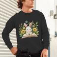 Cute Rabbit And Book Women Girls Reading Book Rabbit Lover Unisex Long Sleeve T-Shirt