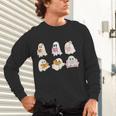 Cute Spooky Reading Book Halloween Fall Ghost Autumn Unisex Long Sleeve T-Shirt