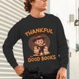 Cute Thanksgiving Teacher Librarian Thankful Reading Books Unisex Long Sleeve T-Shirt Cute Thanksgiving Teacher Librarian Thankful Reading Books Unisex Long Sleeve T-Shirt