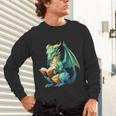 Dragon With Book Unisex Long Sleeve T-Shirt Dragon With Book Unisex Long Sleeve T-Shirt