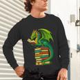 Dragon Reading Books Matching Bookworm Readers Librarian Unisex Long Sleeve T-Shirt Dragon Reading Books Matching Bookworm Readers Librarian Unisex Long Sleeve T-Shirt