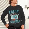 Easily Distracted By Books And Dragons Nerds Unisex Long Sleeve T-Shirt