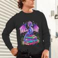 Fantasy Dragon Reading Books Bookworm Unisex Long Sleeve T-Shirt Fantasy Dragon Reading Books Bookworm Unisex Long Sleeve T-Shirt