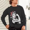 Female Librarian Rosie Riveter Book Guardian Woman Unisex Long Sleeve T-Shirt