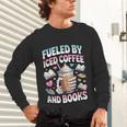 Fueled By Iced Coffee And Books Book Lover Retro Unisex Long Sleeve T-Shirt Fueled By Iced Coffee And Books Book Lover Retro Unisex Long Sleeve T-Shirt