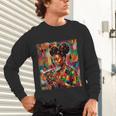 Geometric History Educated Women Reading Book Melanin Unisex Long Sleeve T-Shirt Geometric History Educated Women Reading Book Melanin Unisex Long Sleeve T-Shirt