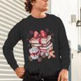 Girly Coquette Gingerbread Books And Hot Cocoa Cozy Season Unisex Long Sleeve T-Shirt