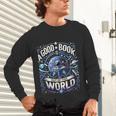 A Good Book Is Out Of This World Shirt Astronaut Reading Unisex Long Sleeve T-Shirt