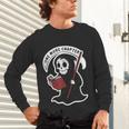 Grim Reaper Bookworm Cute Book Reading Halloween Unisex Long Sleeve T-Shirt