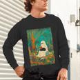 Groovy Ghost Reading Book Cat Halloween Ghost Teacher Unisex Long Sleeve T-Shirt Groovy Ghost Reading Book Cat Halloween Ghost Teacher Unisex Long Sleeve T-Shirt