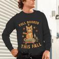 Halloween Fully Booked This Fall Book Ginger Cat Reading Unisex Long Sleeve T-Shirt